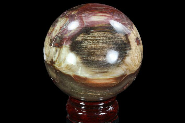 Colorful Petrified Wood Sphere - Madagascar #92992